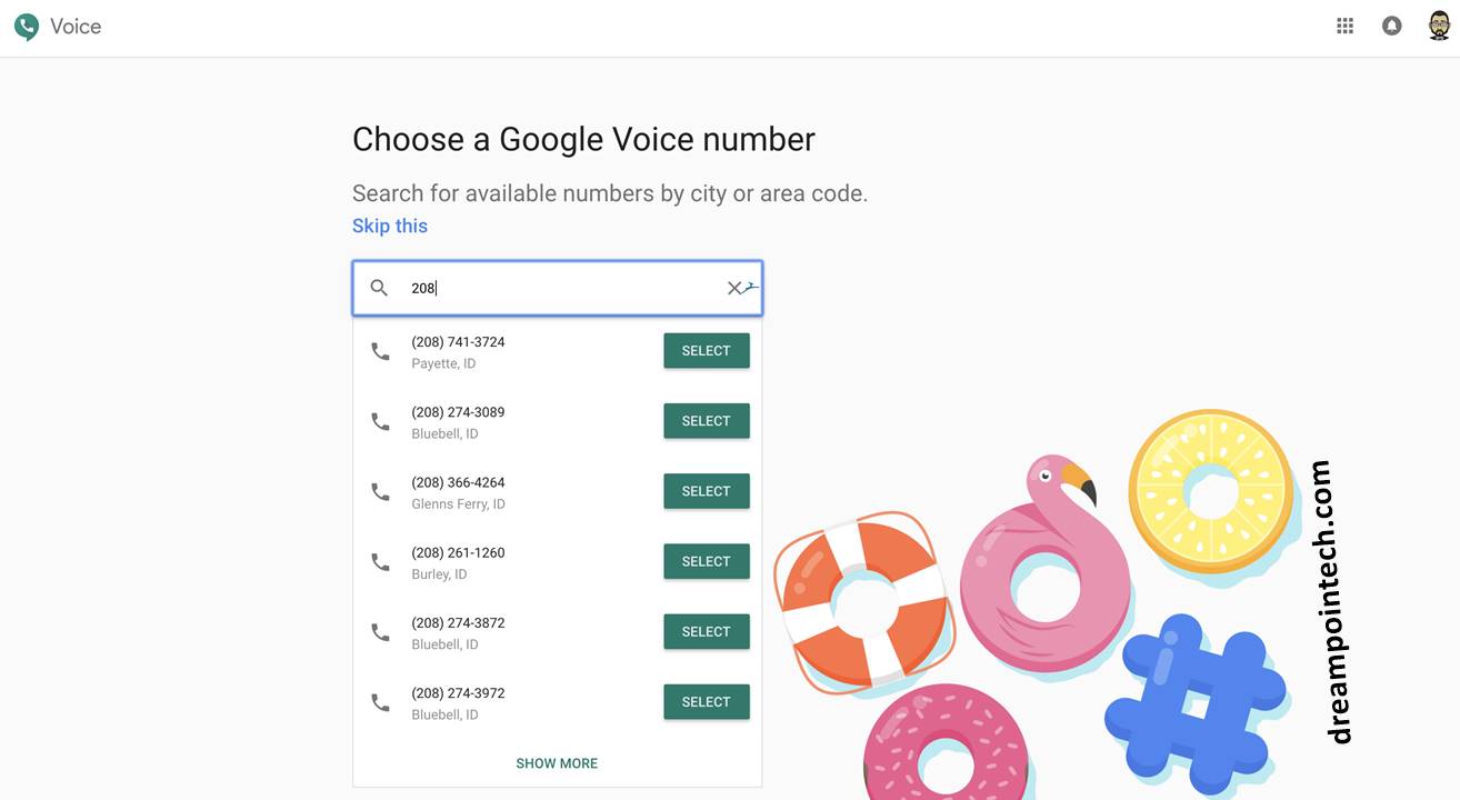 How to create a Google Voice Number from Outside the United States choosing your google voice number
