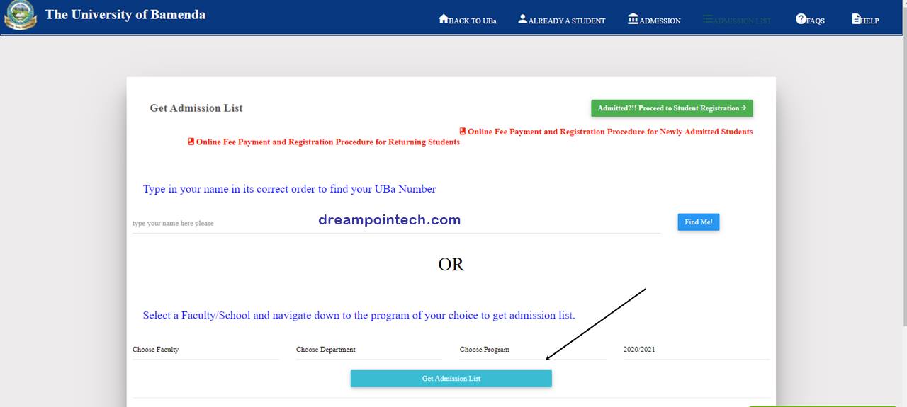How To Check University Of Bamenda Admission List Undergraduate and Postgraduate