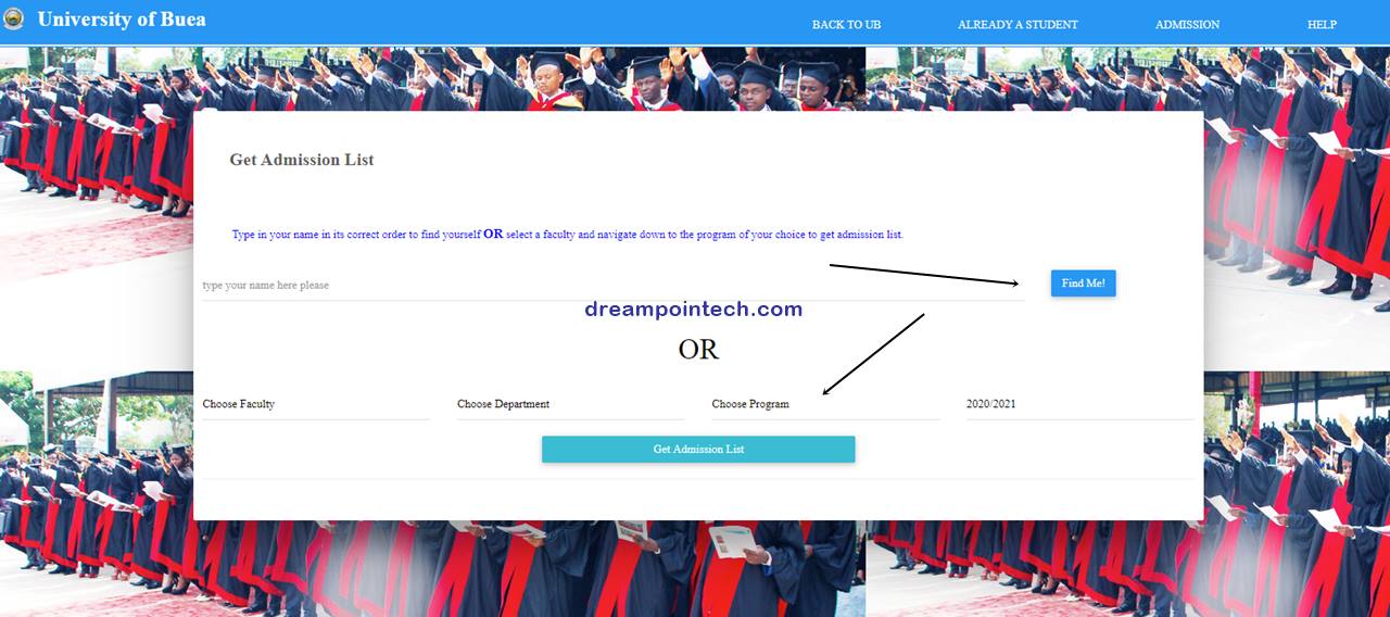 How To Check University Of Buea Admission List (Undergraduate/Postgraduate)