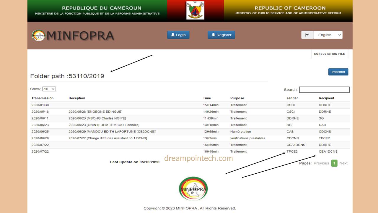 How To Check or Monitor The Position of Documents at Minfopra For Reclassification (Reclassement) , Integration, or Advancement How To Check or Monitor The Position of Documents at Minfopra For Reclassification, Integration, or Advancement