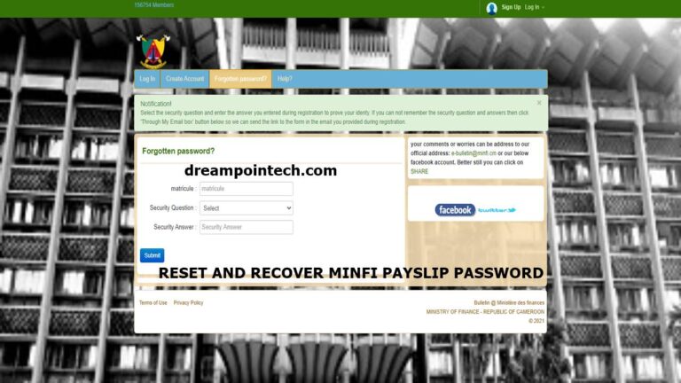 How to Recover Lost AIGLES Payslip Account Password Cameroon