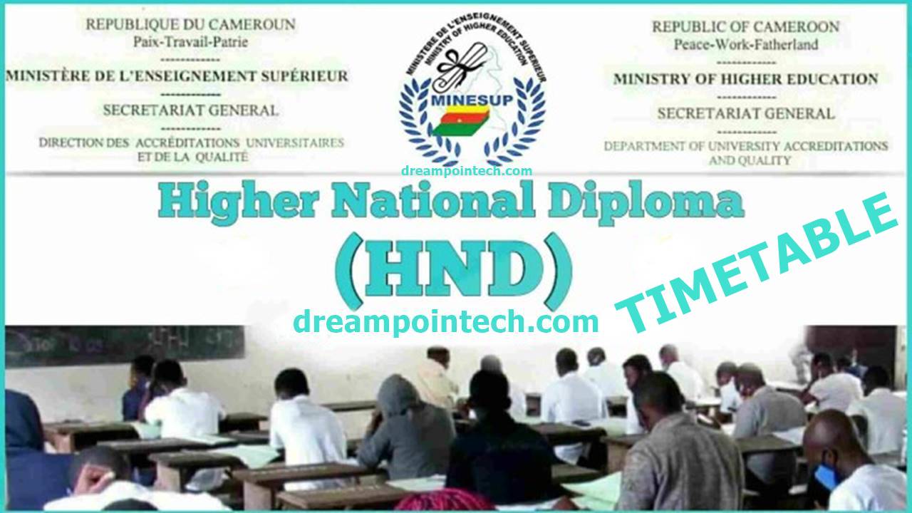 Download HND Cameroon Timetable PDF (Theory and Practical)
