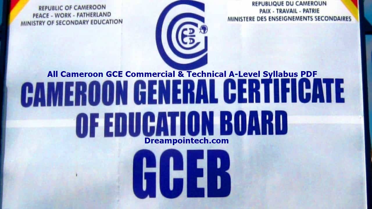All Cameroon GCE Commercial and Technical A-Level Syllabus PDF (Scheme of Work)