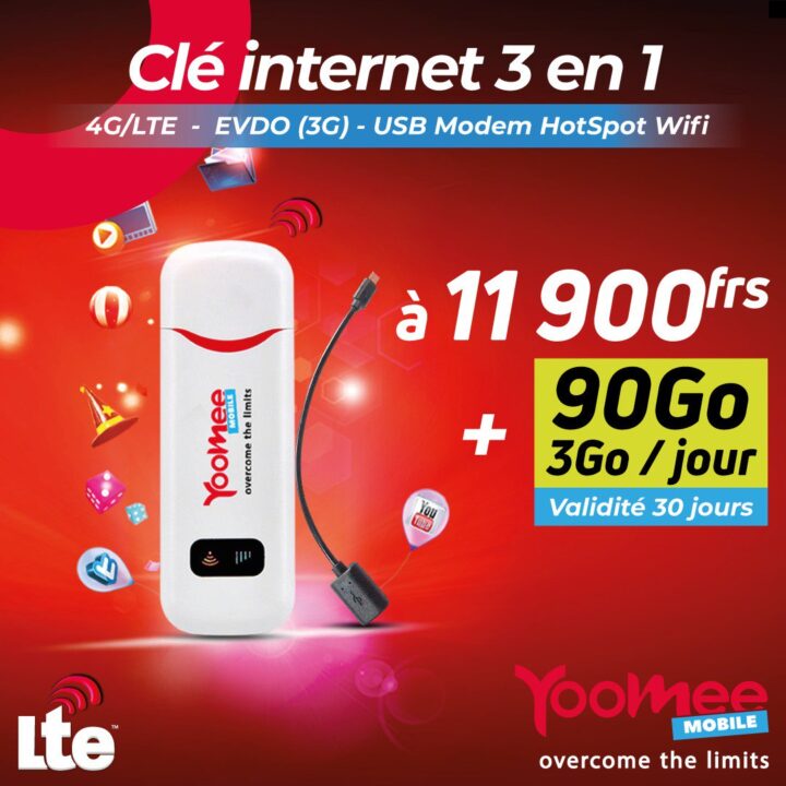 1. Le dongle ou clé Internet Yoomee 4G