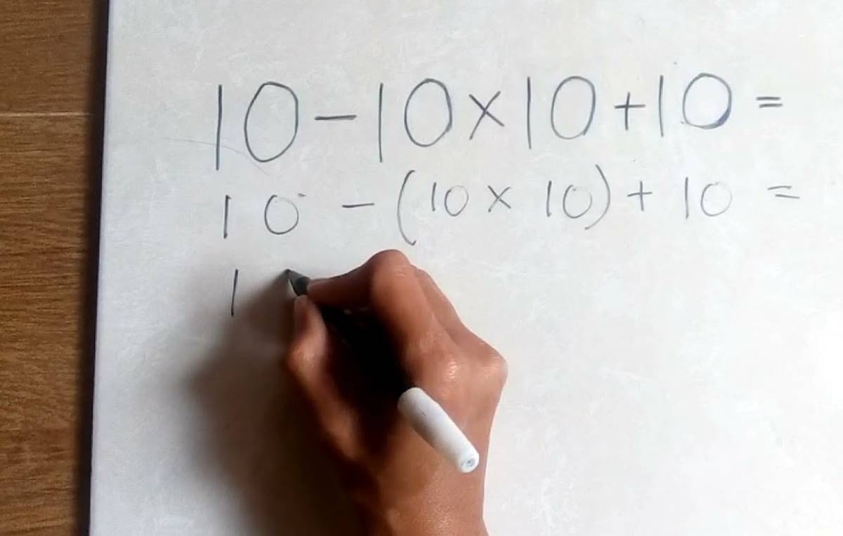 How is 10-10x10+10 = -80? Answer or Solution Explained Step-By-Step! How is 10-10x10+10 = -80? Answer or Solution Explained Step-By-Step