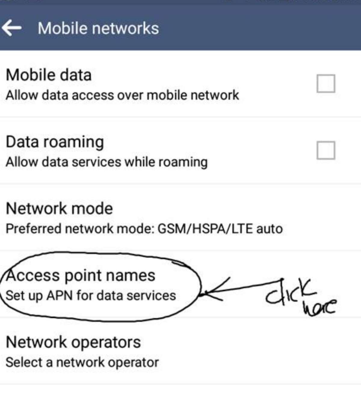 Yoomee Access Point Names