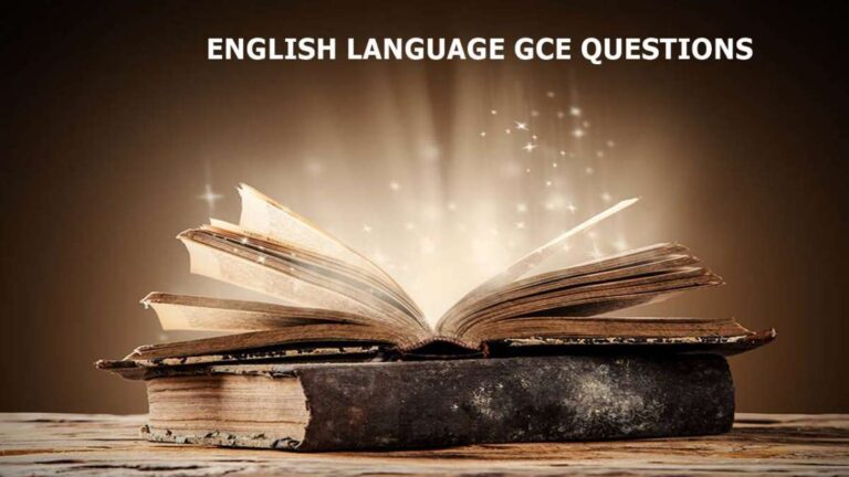 All Cameroon GCE O Level English Language Past Questions