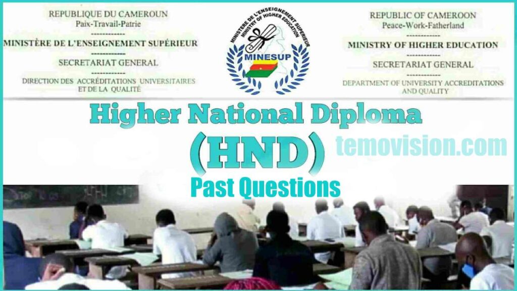 HND Past Questions and Answers